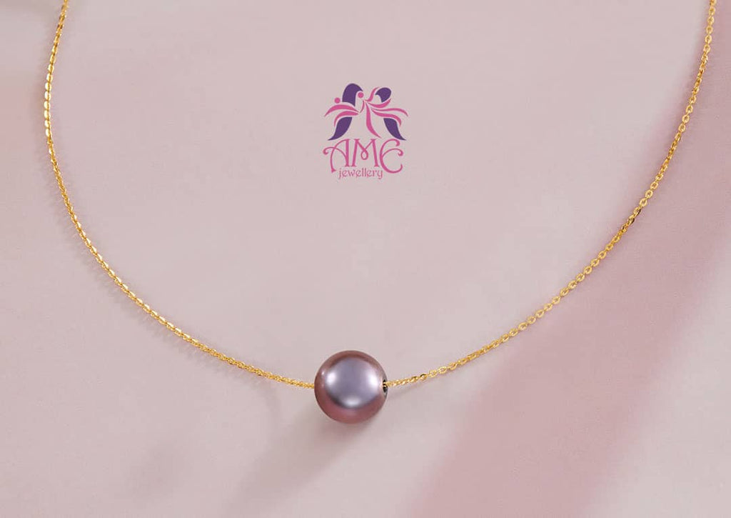 Dây chuyền Vàng 14K Ngọc trai Peacock Freshwater Pearl Gold Chain Necklace | AME Jewellery
