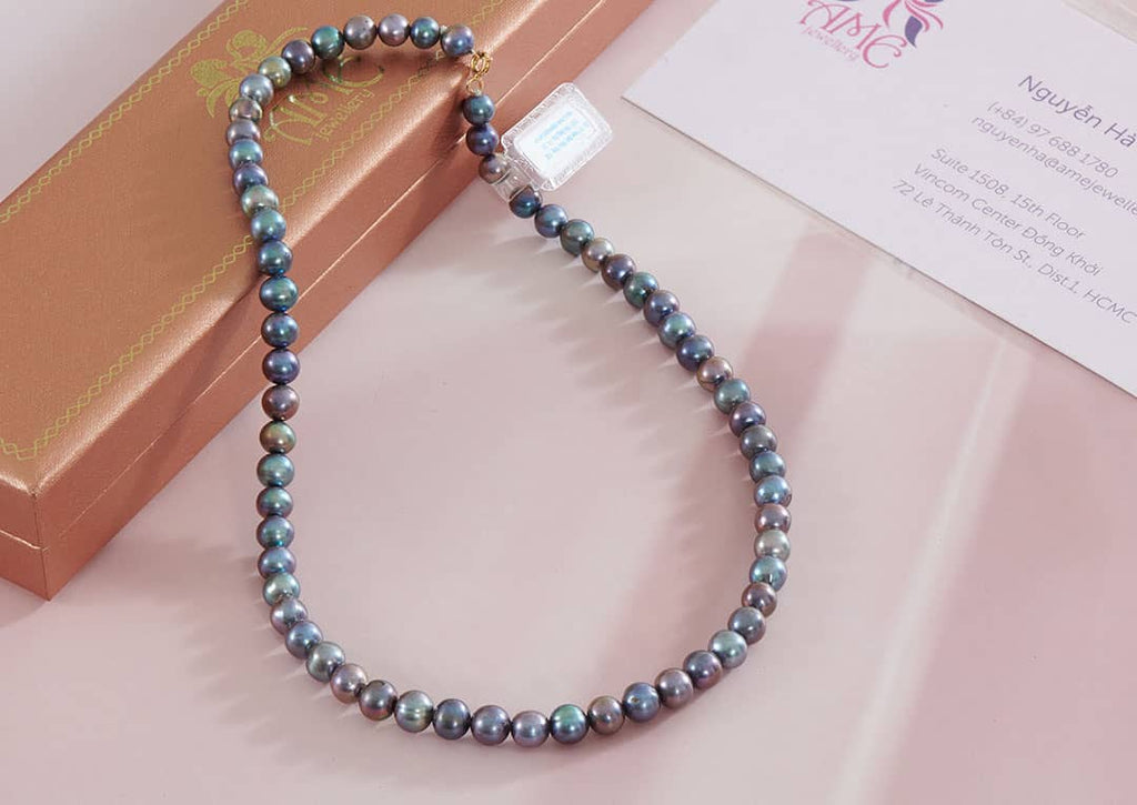 Vòng cổ Chuỗi Ngọc trai nước ngọt Peacock Pearl Strand Necklace | AME Jewellery
