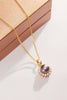 Mặt dây chuyền Vàng Ngọc trai Aubergine Freshwater Pearl Sunflower Pendant 14K Yellow Gold by AME Jewellery