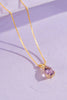 Mặt dây Vàng Đá quý thiên nhiên Pear-shaped Amethyst Pendant Necklace in 14K Yellow Gold | AME Jewellery