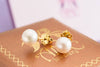 Bông tai Vàng 14K Ngọc trai trắng Freshwater Pearl Gold Earrings | AME Jewellery