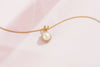 Mặt dây Vàng 14K Ngọc trai White Freshwater Pearl Halo Gold Pendant | AME Jewellery