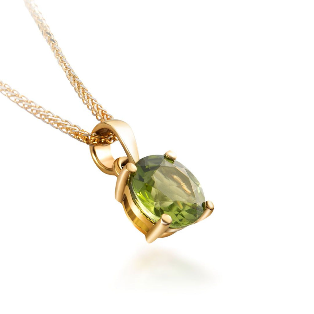 Mặt dây chuyền Vàng Đá quý thiên nhiên Peridot Pendant Necklace in 14K Yellow Gold by AME Jewellery