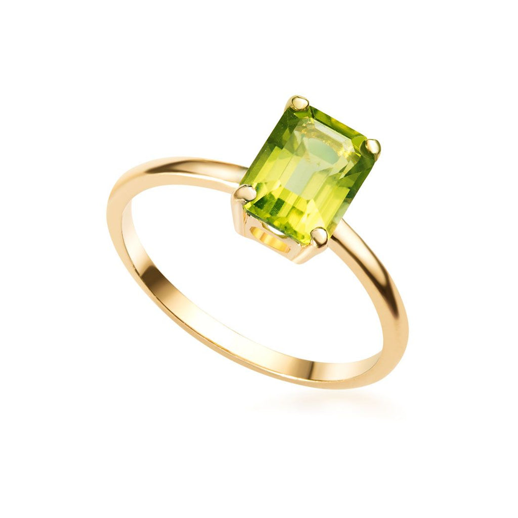 Nhẫn nữ Vàng Đá quý thiên nhiên Peridot Ring in 14-karat Yellow Gold by AME Jewellery