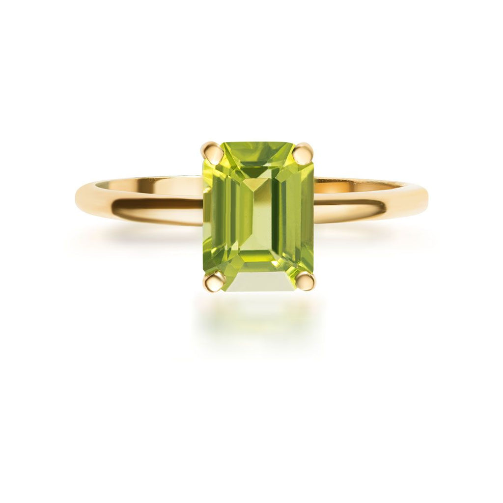 Nhẫn nữ Vàng Đá quý thiên nhiên Peridot Ring in 14-karat Yellow Gold by AME Jewellery