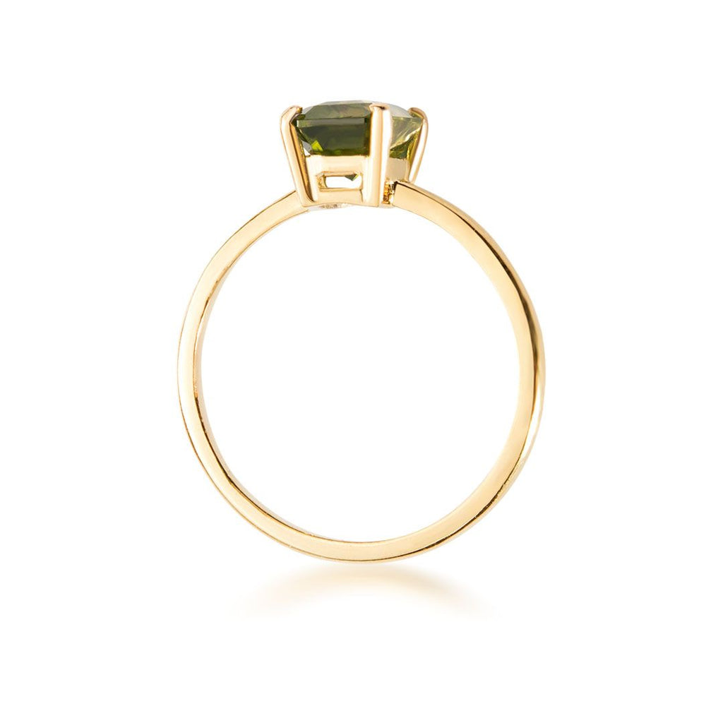 Nhẫn nữ Vàng Đá quý thiên nhiên Peridot Ring in 14-karat Yellow Gold by AME Jewellery