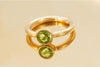 Nhẫn nữ Vàng 14K Đá quý thiên nhiên Peridot Bezel Ring in 14K Yellow Gold by AME Jewellery