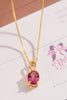 Mặt dây Vàng Đá quý thiên nhiên Natural Oval Pink Topaz Pendant in 18K Yellow Gold | AME Jewellery