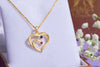 Ruby Sapphire Family Heart Pendant in 14K Gold | AME Jewellery