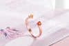 Two Yellow & Orange Sapphire Open Ring 14K Rose Gold | AME Jewellery