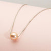 Dây chuyền Vàng trắng Ngọc trai Single Pink Pearl Chain Necklace in 18K White Gold by AME Jewellery
