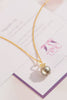 Mặt dây Vàng Ngọc trai Biển Carved Tahitian Cultured Pearl Leaf Pendantin 14K Yellow Gold | AME Jewellery