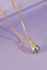 Mặt dây Vàng Ngọc trai Biển Carved Tahitian Cultured Pearl Leaf Pendantin 14K Yellow Gold | AME Jewellery