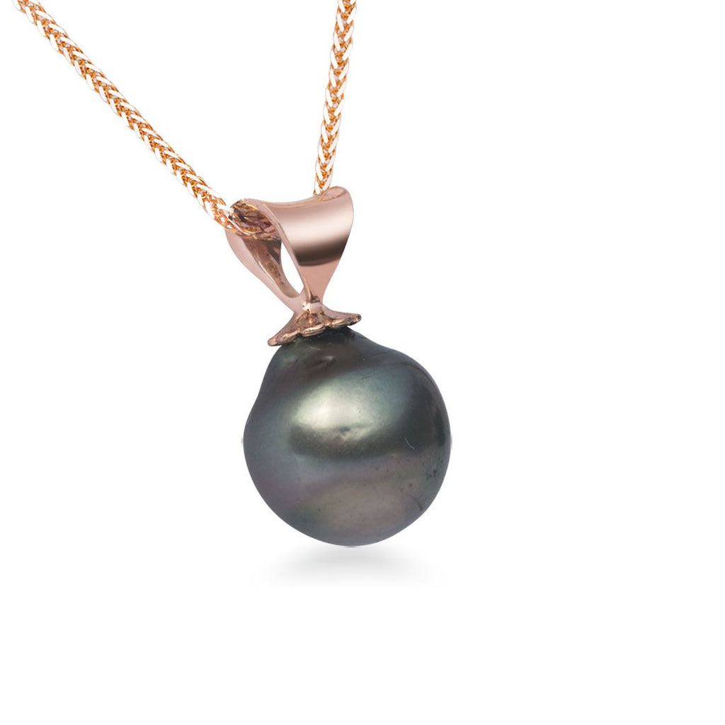 Mặt dây Ngọc trai Biển Tahitian Pearl Vàng hồng 14K AME Jewellery