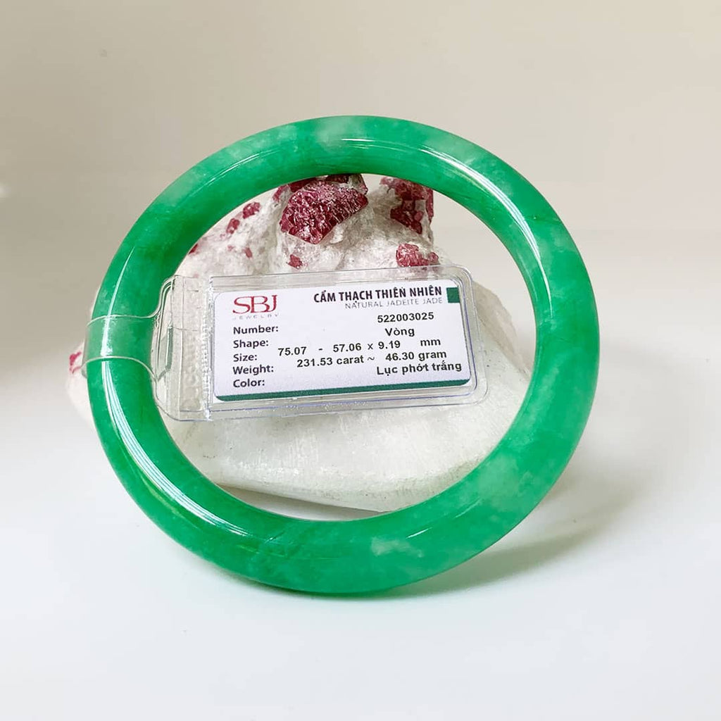 Vòng Cẩm Thạch thiên nhiên Miến Điện | Burmese Jadeite Jade Bangle | AME Jewellery