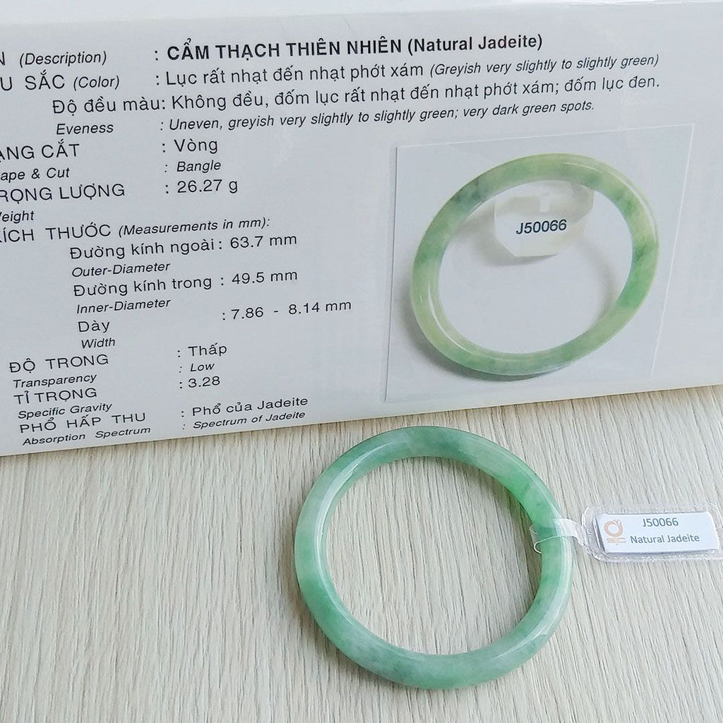 Vòng Cẩm Thạch thiên nhiên Miến Điện. Myanmar Natural Jadeite Jade Bangle. AME Jewellery