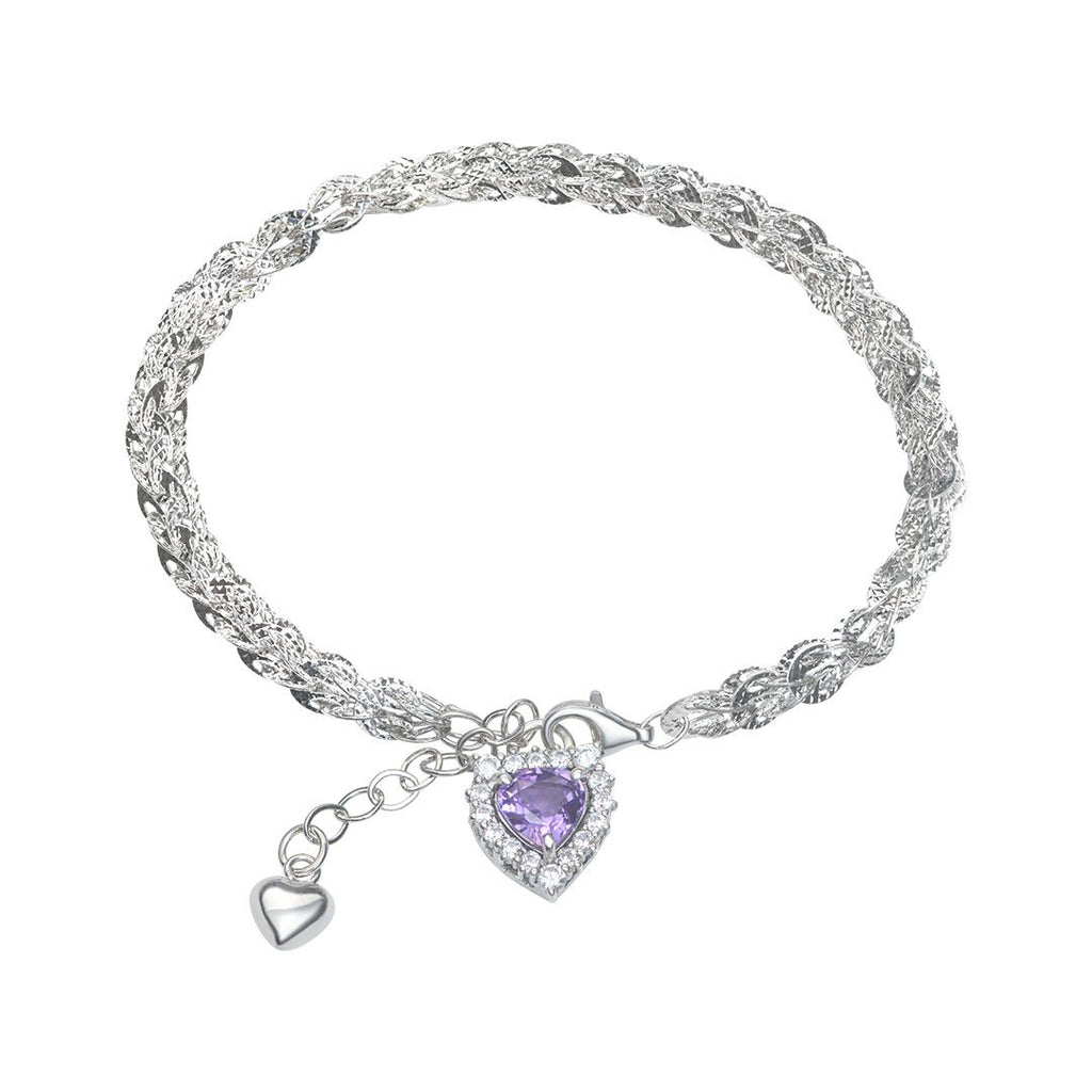 Lắc tay Đá quý thiên nhiên Amethyst Silver Bracelet by AME Jewellery