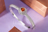 Vòng tay Đá quý thiên nhiên Citrine halo bangle - AME Jewellery