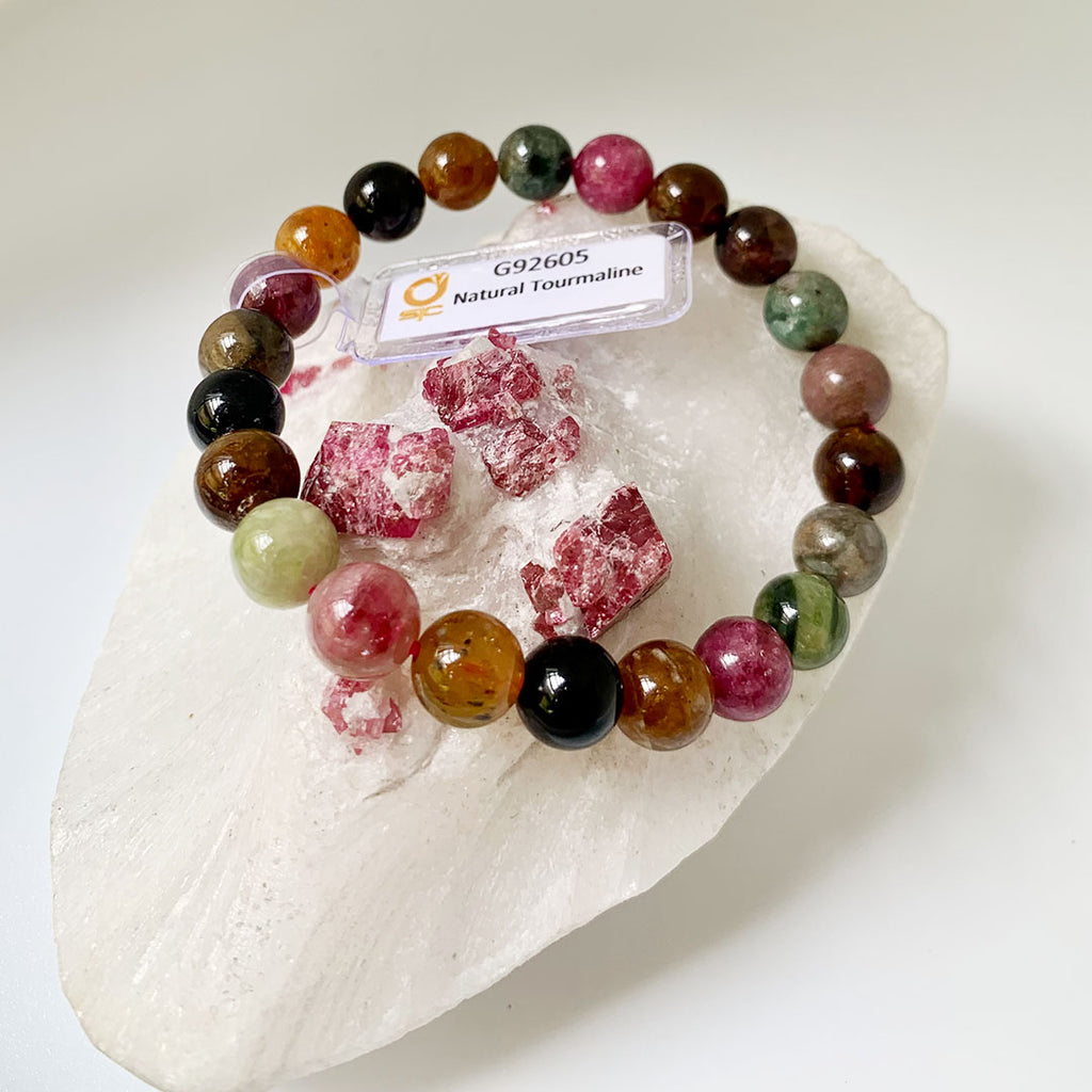 Vòng tay Đá quý thiên nhiên Tourmaline Beads Bracelet | AME Jewellery
