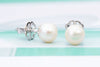 White Freshwater Cultured Pearl Stud Earrings in Sterling Silver - AME Jewellery
