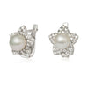 White Freshwater Cultured Pearl Star Earrings in Sterling Silver - AME Jewellery