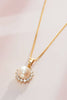 White Freshwater Pearl Sunflower Pendant 14K Gold | AME Jewellery