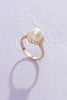 Nhẫn Vàng 14K Ngọc trai trắng White Freshwater Pearl Sunflower Ring in 14K Yellow Gold by AME Jewellery