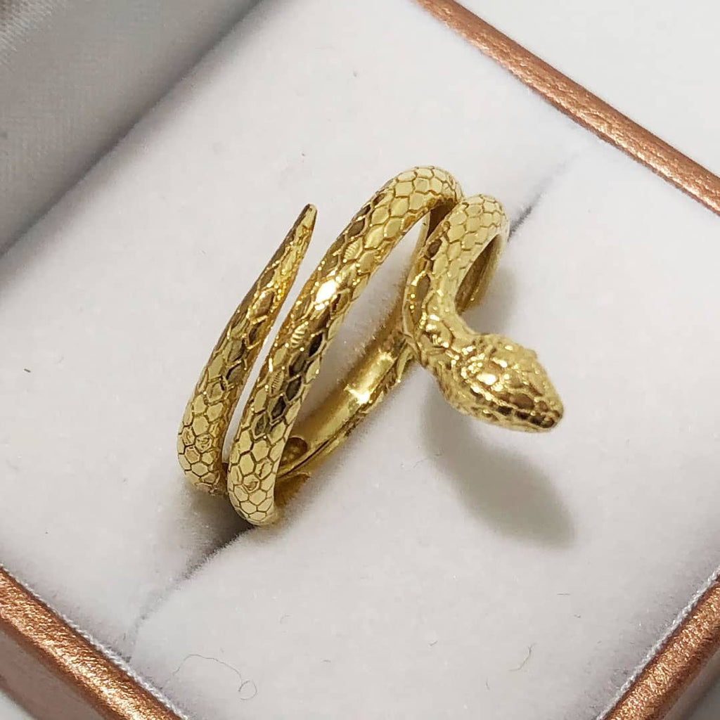 Nhẫn Nữ Rắn Vàng 14K | Women's Snake Gold Ring | AME Jewellery