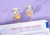 Bông tai Vàng Đá quý thiên nhiên Zircon  Earrings in 14-karat Yellow Gold by AME Jewellery