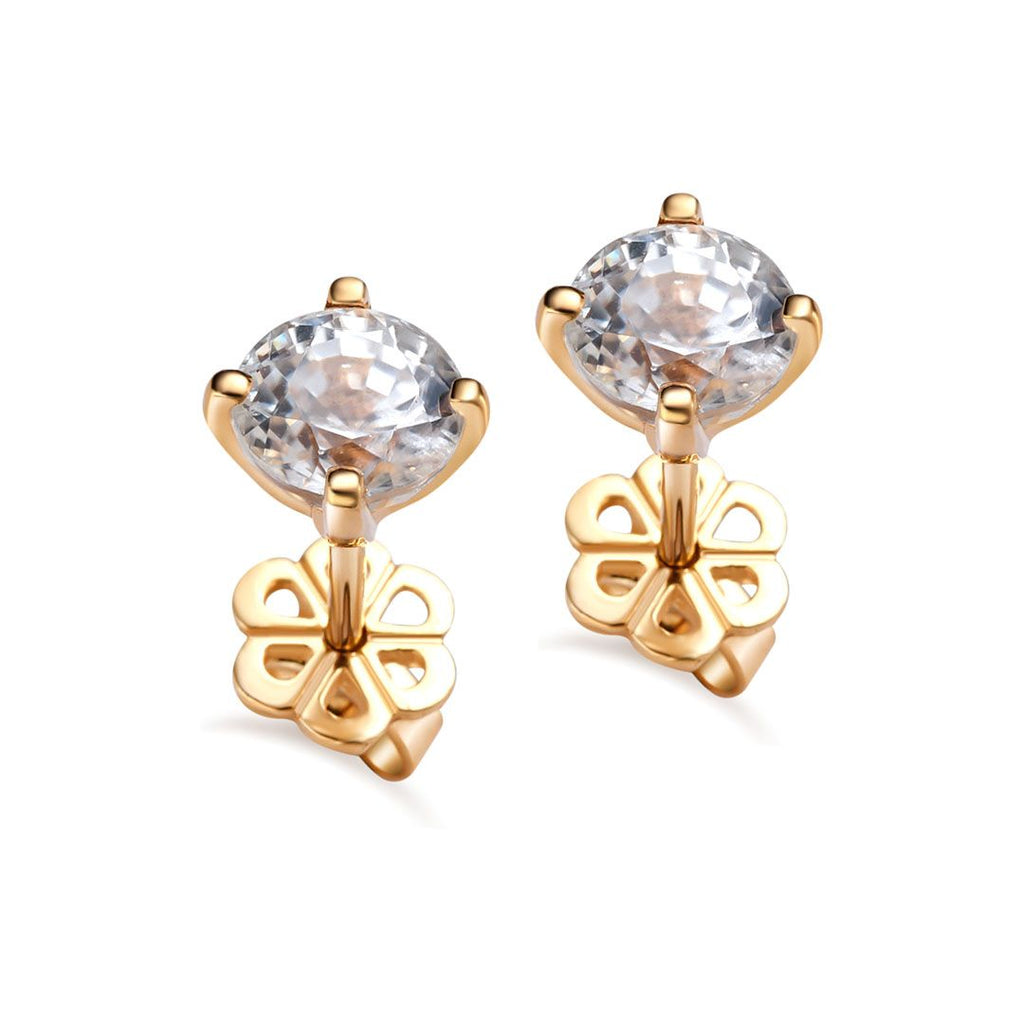 Bông tai Vàng Đá quý thiên nhiên Zircon  Earrings in 14-karat Yellow Gold by AME Jewellery