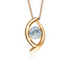 Light Blue Zircon Pendant in 14K Yellow Gold | AME Jewellery